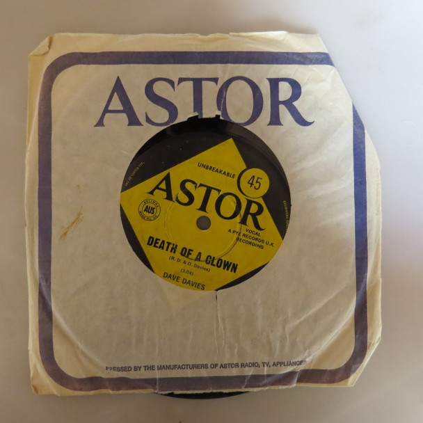 Dave Davies-Death Of A Clown-VINYL 7"-Aussie Press-USED-SHLP_2765