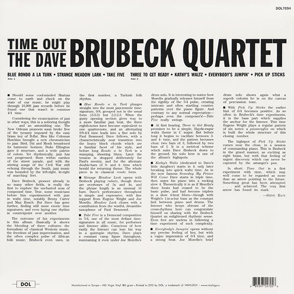 Dave Brubeck-Time Out-Vinyl LP-Brand New/Still sealed_LAS0123195