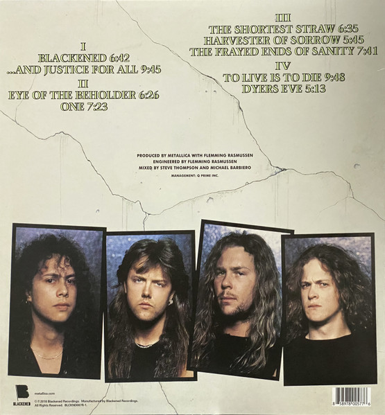 METALLICA - And Justice For All (180g remastered)--Vinyl LP-Brand New/Still sealed_SC0123086