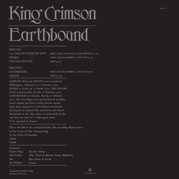 KING CRIMSON-Earthbound - 50th Anniversary Vinyl Edition-Vinyl LP-Brand New/Still sealed_LAS0723068