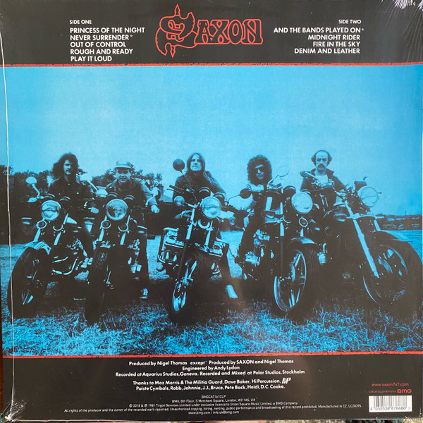 SAXON-Denim & Leather (Limited 40th Anniversary Edition) (Red & Black Splatter Vinyl)-Vinyl LP-Brand New/Still sealed_LAS0823107