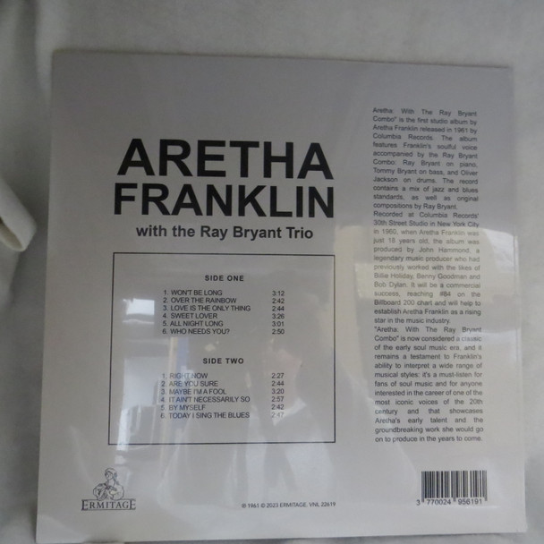 ARETHA FRANKLIN-Aretha With The Ray Bryant Combo (Feat. The Ray Bryant Combo) (Clear Vinyl)-Vinyl LP-Brand New/Still sealed_LAS0823124