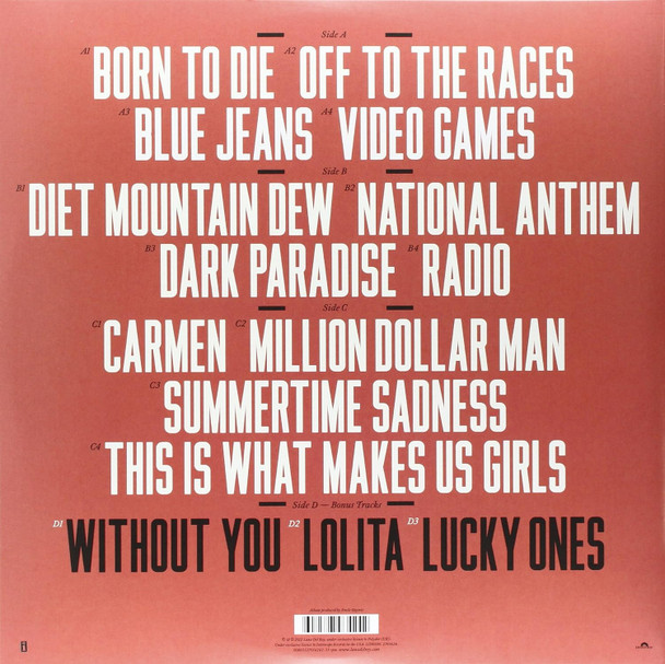 LANA DEL REY-Born To Die-Double Vinyl LP-Brand New/Still sealed_LAS1123310