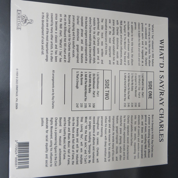 RAY CHARLES-What'd I Say (Clear Vinyl)-Vinyl LP-Brand New/Still sealed_LAS1123129