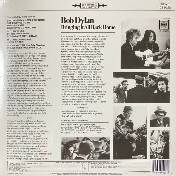 BOB DYLAN-Bringing It All Back Home-Vinyl LP-Brand New/Still sealed_LAS1123274
