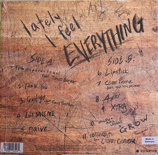 WILLOW-Lately I Feel Everything (Red Vinyl)-Vinyl LP-Brand New/Still sealed_LAS0124203