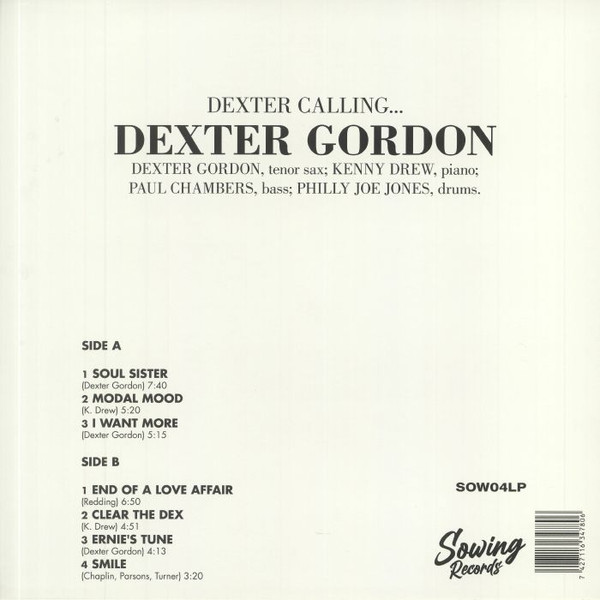 DEXTER GORDON-Dexter Calling (Clear Vinyl)-Vinyl LP-Brand New/Still sealed_LAS0224024