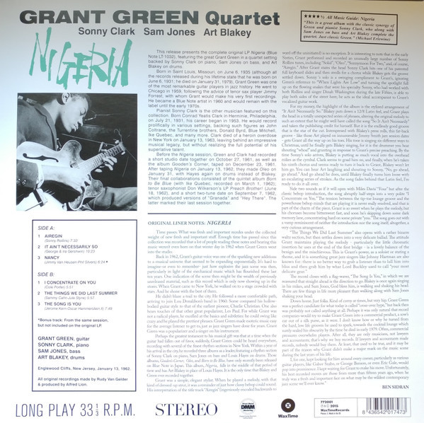 GRANT GREEN-Nigeria-Vinyl LP-Brand New/Still sealed_LAS05240116