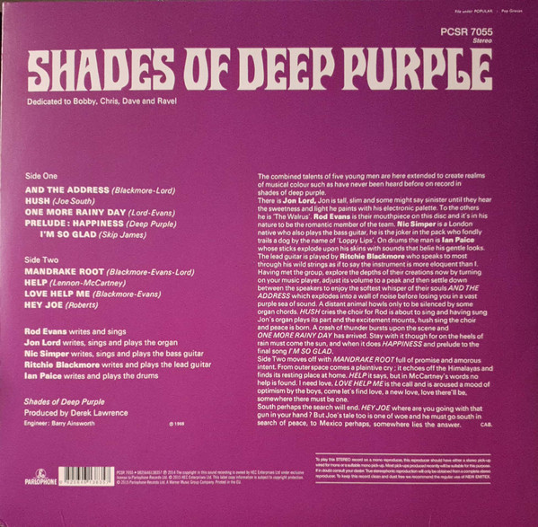 DEEP PURPLE-Shades Of Deep Purple (Stereo)-Vinyl LP-Brand New/Still sealed_LAS0624127