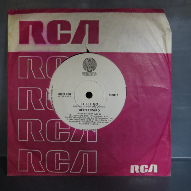 Def Leppard-Let It Go-Aussie VINYL 7"-USED-SHLP_5541