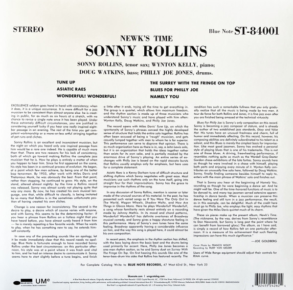 Sonny Rollins – Newk's Time (Blue Note Classic Series)-Vinyl LP-Brand New/Still sealed_LAS0523010