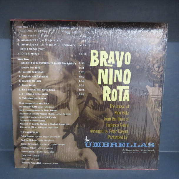 The Umbrellas-Bravo Nino Rota (The Umbrellas Play The Music Of Nino Rota From The Films Of Fredrico Fellini)-VINYL LP-USED-SHLP270225_6732