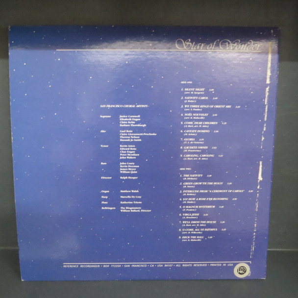 Ralph Hooper, San Francisco Choral Artists-Star Of Wonder-VINYL LP-USED-SHLP270225_6769
