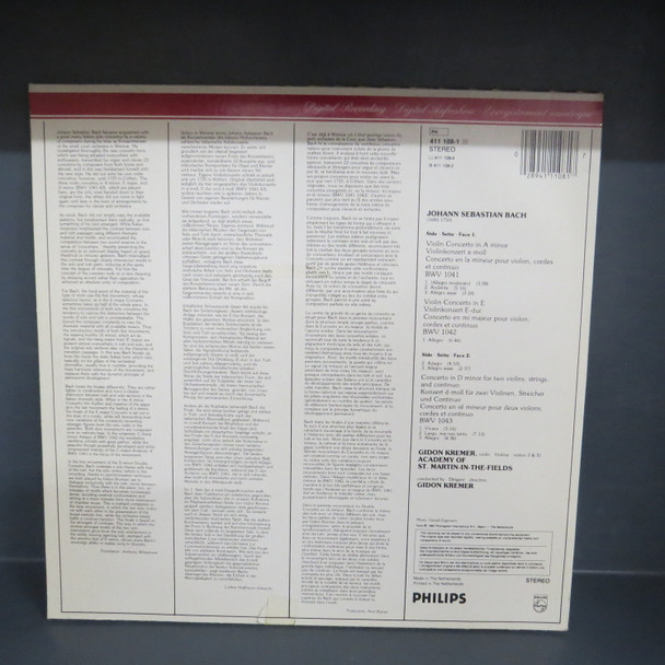 Johann Sebastian Bach -Double Concerto = Doppelkonzert / The Violin Concertos = Die Violinkonzerte-VINYL LP-USED-SHLP270225_6845