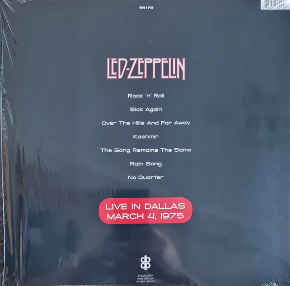 LED ZEPPELIN - Live in Dallas March 4 1975--Vinyl LP-Brand New/Still sealed_LAS05251000