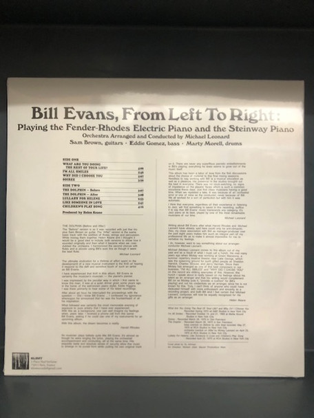 BILL EVANS - From Left To Right (White Vinyl)--Vinyl LP-Brand New/Still sealed_LAS05251000