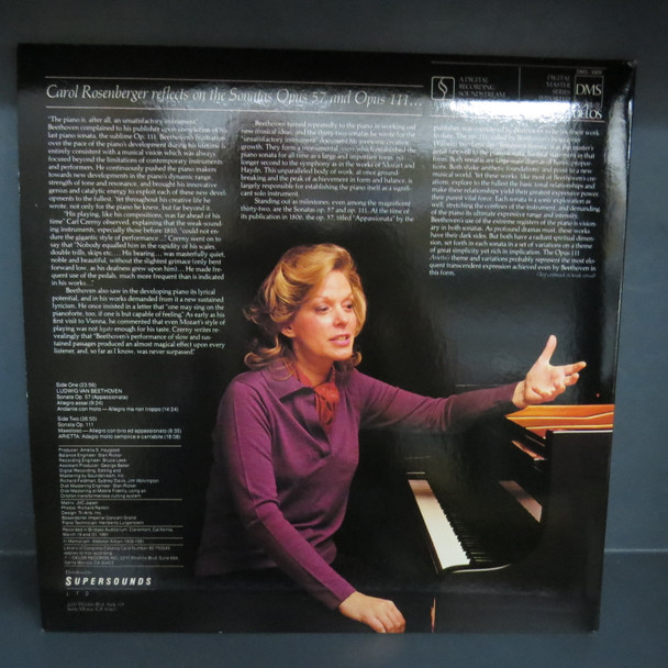 Ludwig Van Beethoven, Carol Rosenberger-Piano Sonata Op. 57 "Appassionata" / Op. 111-VINYL LP-USED-SHLP170425_6965