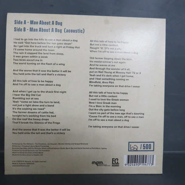 The Whitlams-Man About A Dog (signed)-VINYL 7" single-USED-SHLP170425_6977