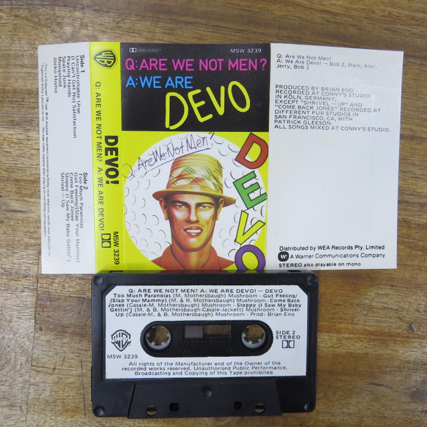 Devo-Q: Are We Not Men? A: We Are Devo! (Aussie pressing)-Cassette-USED-SHLP170425_7000