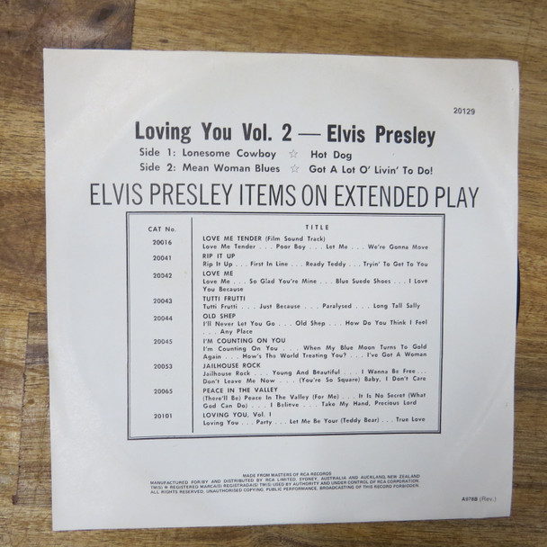 Elvis Presley With The Jordanaires-Loving You Vol. 2-VINYL 7" single-USED-SHLP170425_7004