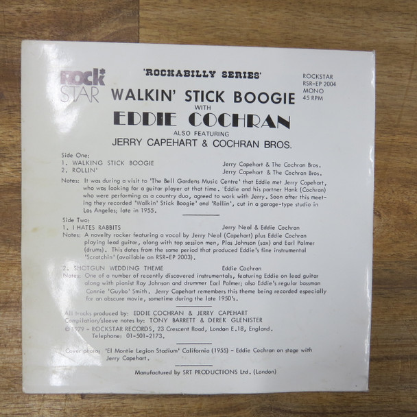 Eddie Cochran-Walkin' Stick Boogie-VINYL 7" single-USED-SHLP170425_7013