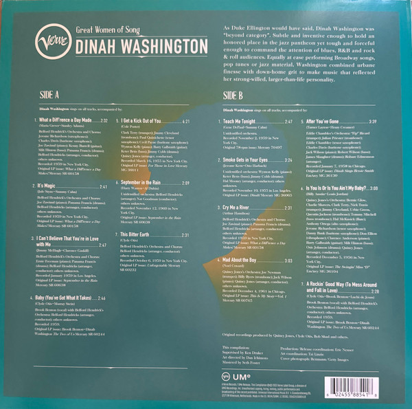 DINAH WASHINGTON - Great Women Of Song: Dinah Washington--Vinyl LP-Brand New/Still sealed_LAS06251053