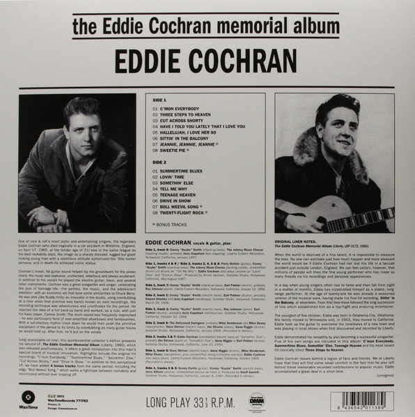 EDDIE COCHRAN - The Eddie Cochran Memorial Album--Vinyl LP-Brand New/Still sealed_LAS06251057