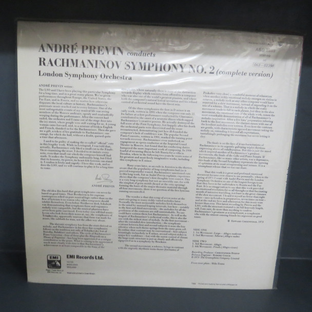 Andre Previn Conducts LSO-2nd Symphony (Complete Version)-VINYL LP-NM condition-USED-SHLP170425_7165