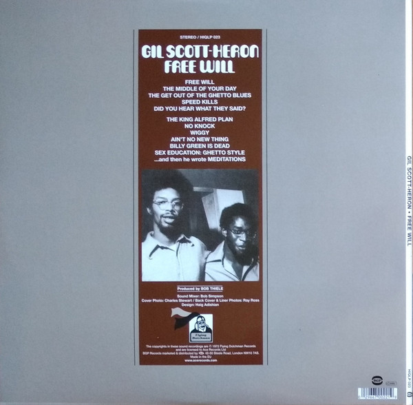 GIL SCOTT-HERON - Free Will--Vinyl LP-Brand New/Still sealed_LAS072510078
