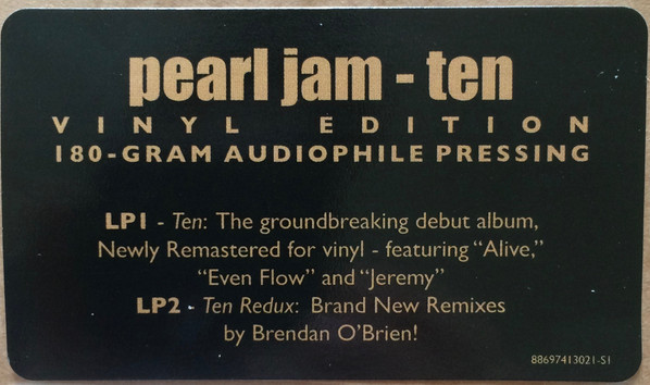 PEARL JAM -Ten (Deluxe 2LP set)-Vinyl LP-Brand New/Still sealed_LAS072510135