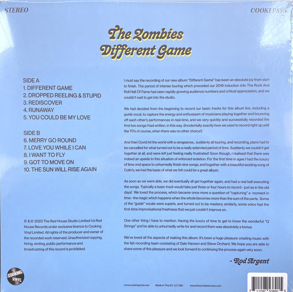 ZOMBIES - Different Game--Vinyl LP-Brand New/Still sealed_LAS092251124