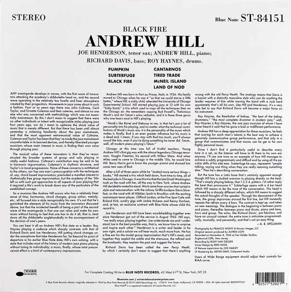 HILL, ANDREW  / BLACK FIRE [TONE POET SERIES]--Vinyl LP-Brand New/Still sealed_TTT10251072