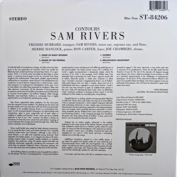 RIVERS, SAM  / CONTOURS [TONE POET SERIES]--Vinyl LP-Brand New/Still sealed_TTT10251102