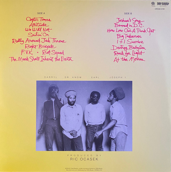 BAD BRAINS / ROCK FOR LIGHT--Vinyl LP-Brand New/Still sealed_TTT10251058