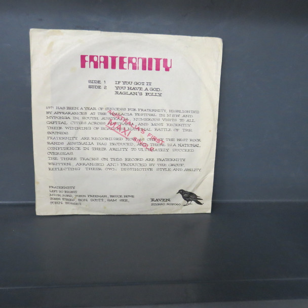Fraternity-If You Got It-VINYL 7"-USED-SHLP170425_7635