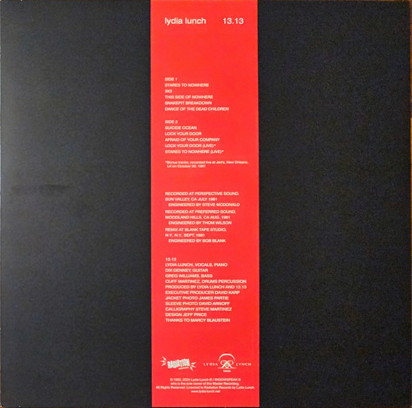 LYDIA LUNCH - 13.13 (Coloured Vinyl)--Vinyl LP-Brand New/Still sealed_LAS12252124