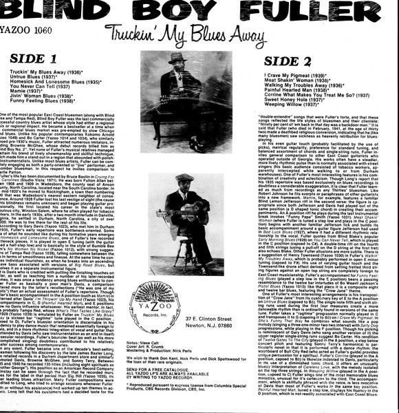 BLIND BOY FULLER-Truckin' My Blues Away-Vinyl LP-Brand New/Still sealed_SC0226125-YAZ1060C