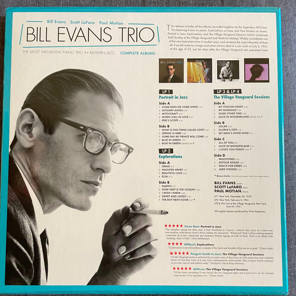 BILL EVANS TRIO / SCOTT LAFARO & PAUL MOTIAN - The Most Influential (4LP box set) Piano Trio In Moden Jazz (+4 Bonus Tracks)--Vinyl LP-Brand New/Still sealed_LAS0326198