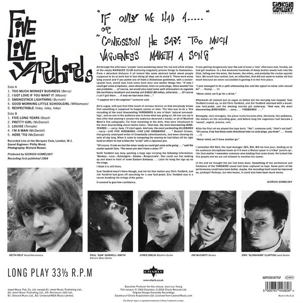 YARDBIRDS - Five Live Yardbirds--Vinyl LP-Brand New/Still sealed_LAS0326177