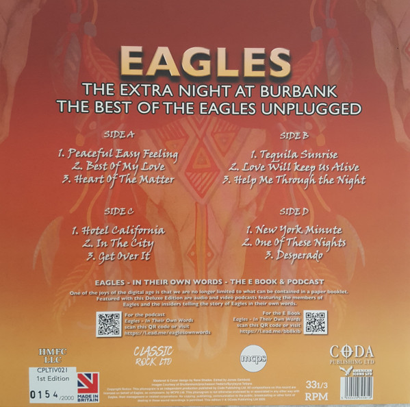 EAGLES - You Can Never Leave (Orange Vinyl) (2 x 10" LP's)--Vinyl LP-Brand New/Still sealed_LAS0326182