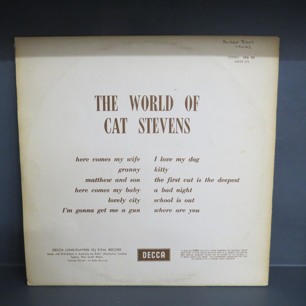 Cat Stevens-The World Of Cat Stevens-VINYL LP-USED--SHLP170425_8191