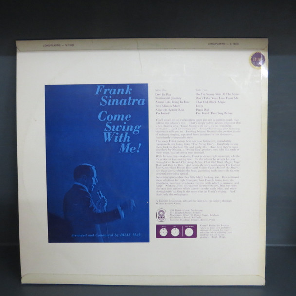 Frank Sinatra-Come Swing With Me!-VINYL LP-USED-Aussie Mono 1967 press-SHLP170425_8222