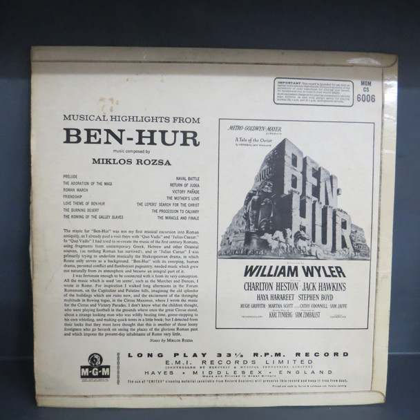 Mikzsa-Ben-Hur-VINYL LP-USED-UK 1960 press-SHLP170425_8226