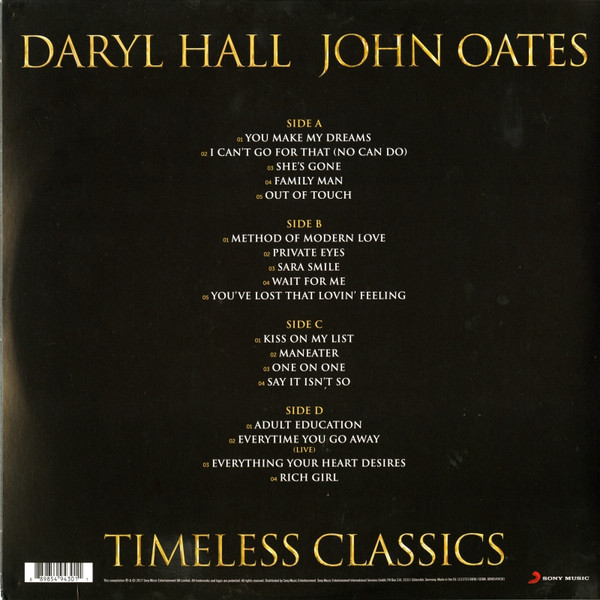 DARYL HALL & JOHN OATES - Timeless Classics--Vinyl LP-Brand New/Still sealed_LAS0526193