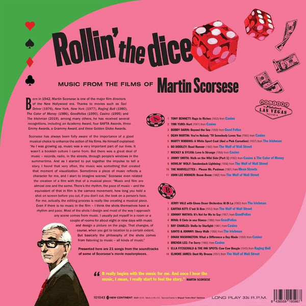 VARIOUS ARTISTS - Rollin' The Dice - Music From The Films Of Martin Scorsese (Limited Green Vinyl)--Vinyl LP-Brand New/Still sealed_LAS0526109