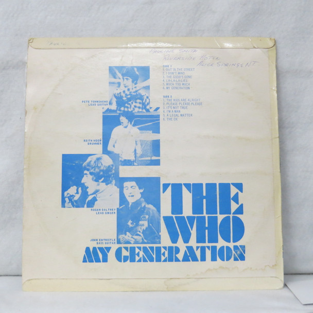 The Who - My Generation USED - Good Plus (G+) / Very Good (VG) Vinyl - LP, Album, Reissue, Mono - Australia 1966 - R66-46