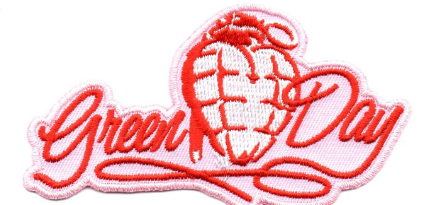 Green Day-Shaped Pink Grenade-Official Sew On Embroidered Patch