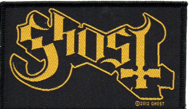 GHOST-Gold Logo-Official Sew On Woven Patch