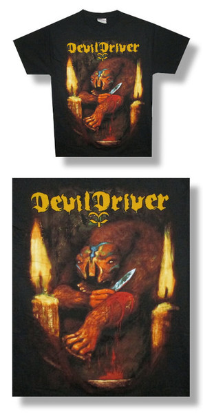 Devil Driver Knife Tee-Large-T Shirt-Brand New