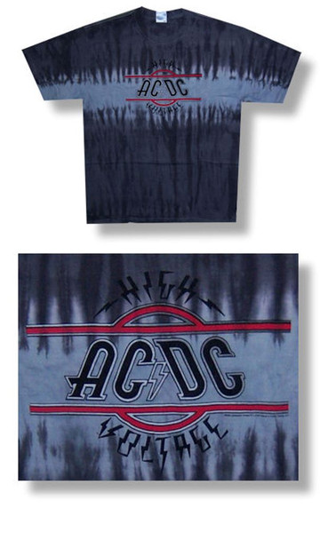 AC/DC High Voltage Tie Dye Tee-Medium-T Shirt-Brand New